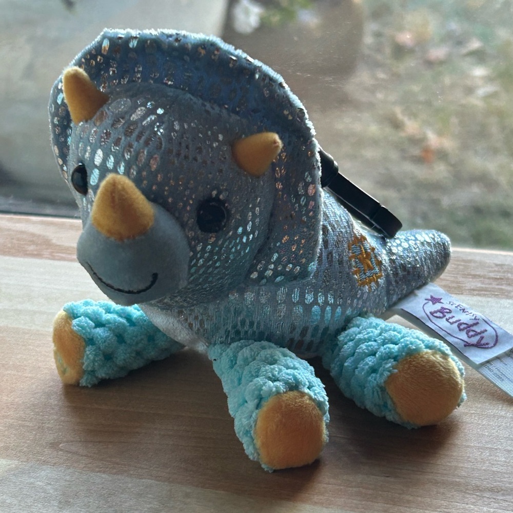 4/$20🌷 🦕Scentsy Buddy Clip🦖Terra the Triceratops ~ Scented Tropic Tango 🍊🥭🥥🌴